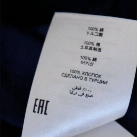 Dries van Noten Women's Size Medium Blue 100% Cotton Shirred Tunic T-Shirt Top - Picture 7 of 7